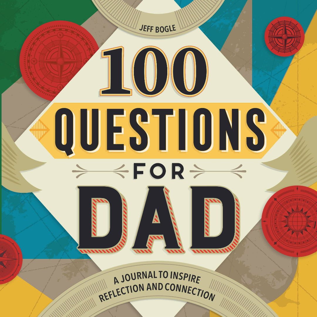 a book called 100 questions for dad that has multiple colors on the cover