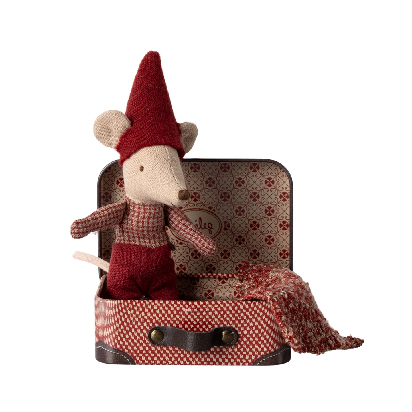 Maileg Baby Christmas Mouse with Suitcase