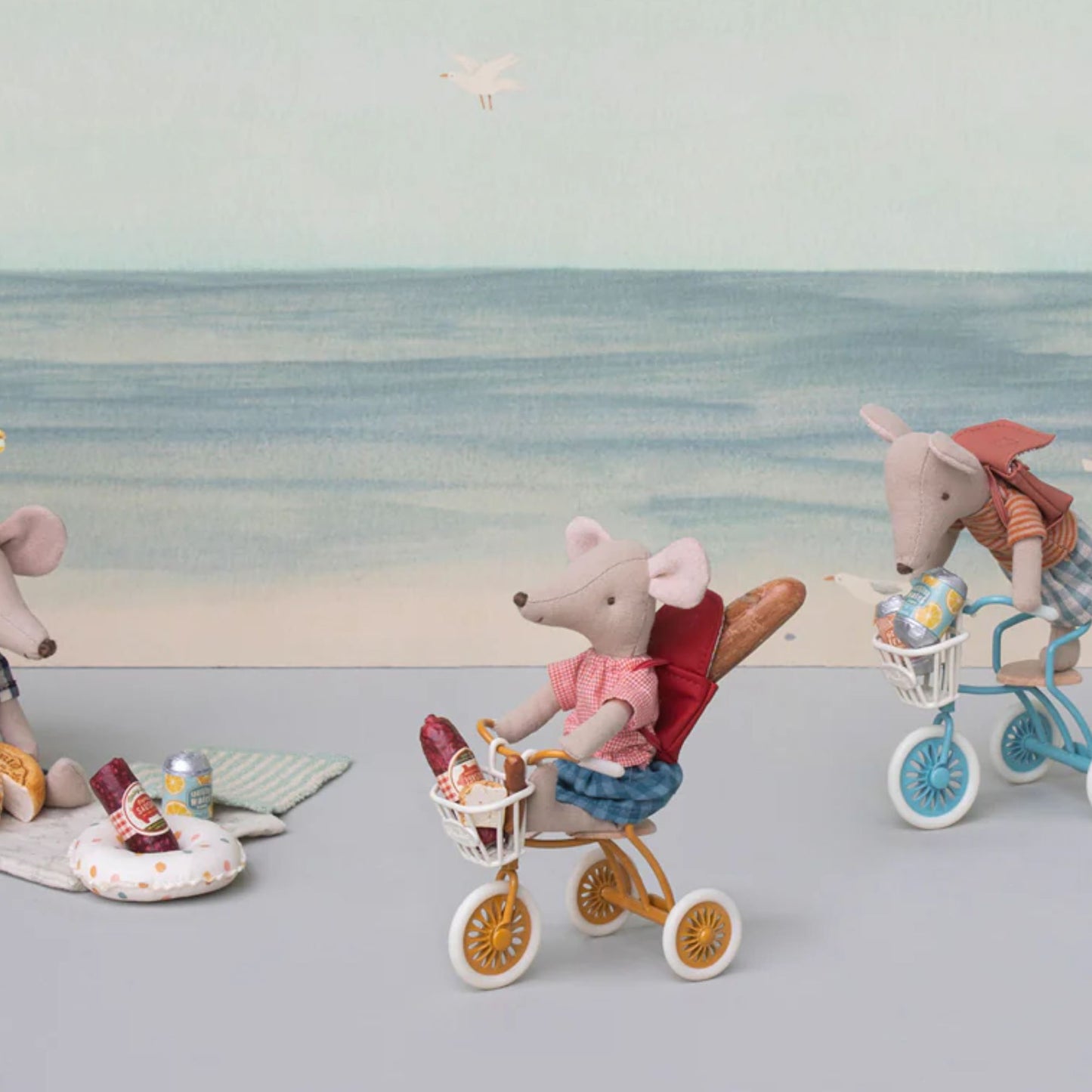 Maileg - Tricycle Basket, Mouse
