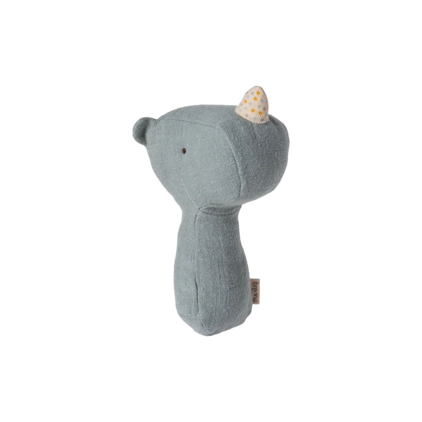 Maileg - Lullaby Friends, Rhino Rattle - Dusty Blue