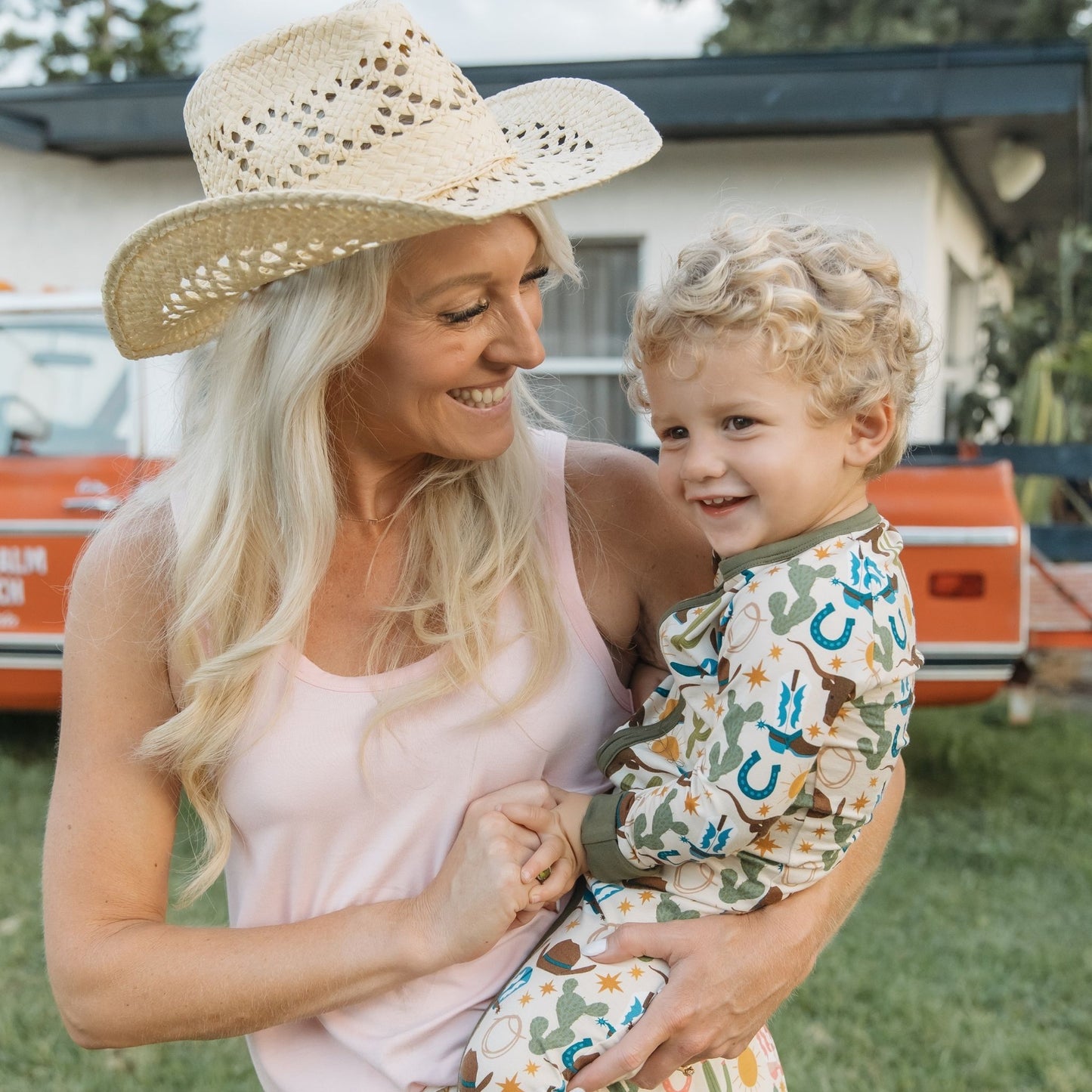 Howdy Western Bamboo Convertible Baby Pajamas