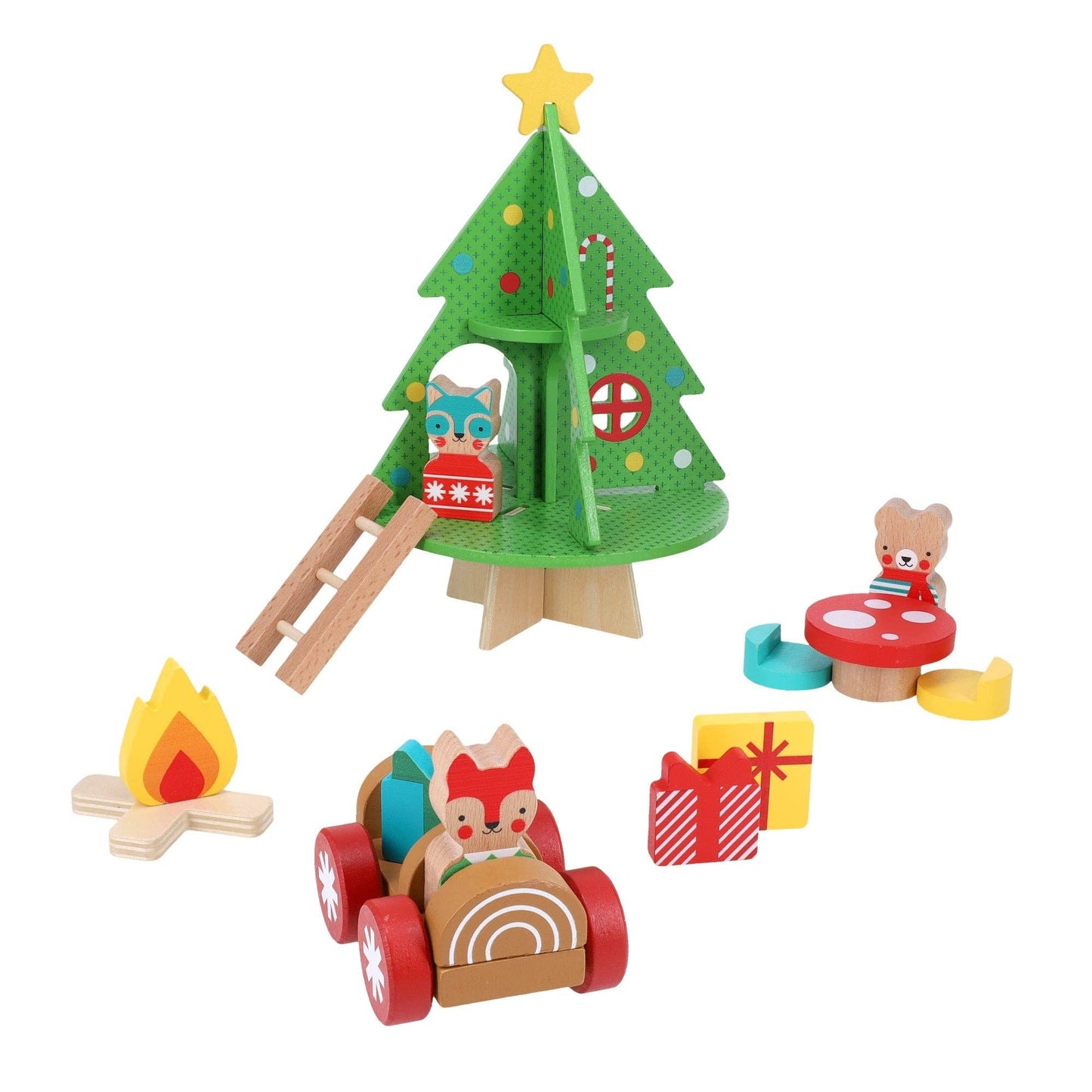 Chronicle Books - Christmas Treehouse Wooden Play Set
