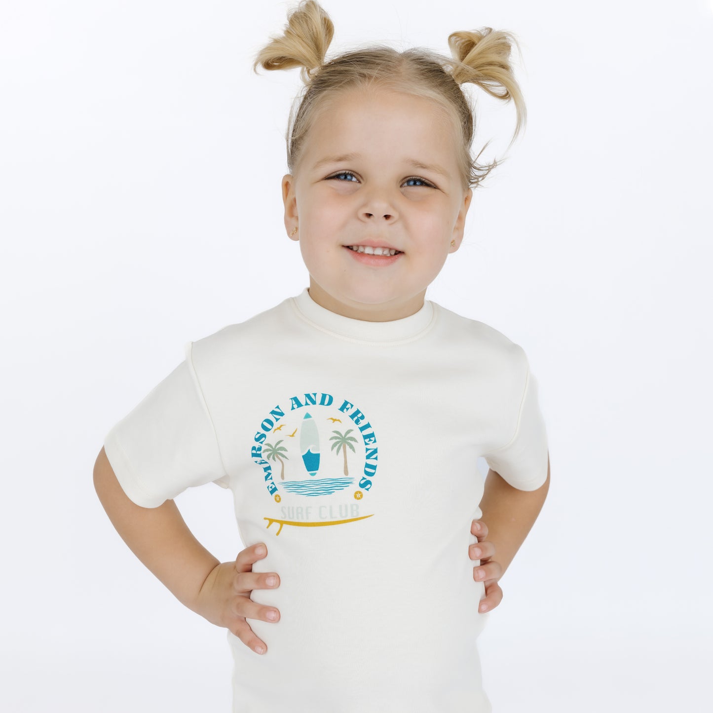 Emerson and Friends Surf Club Cotton Toddler Short Sleeve Shirt