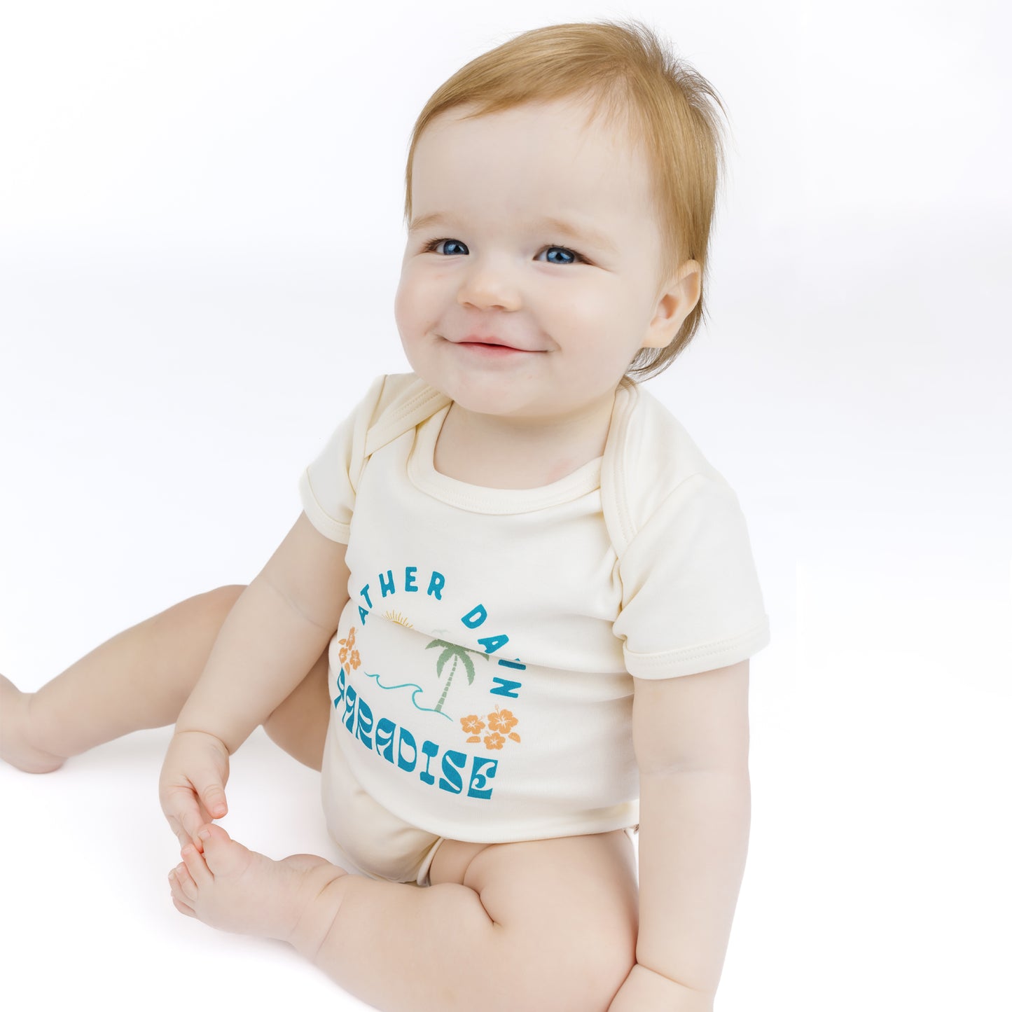 Another Day In Paradise Cotton Baby Onesie