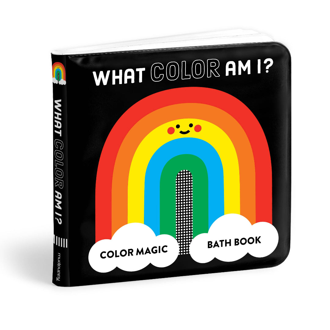 Color magic bath book with rainbow design on a white background