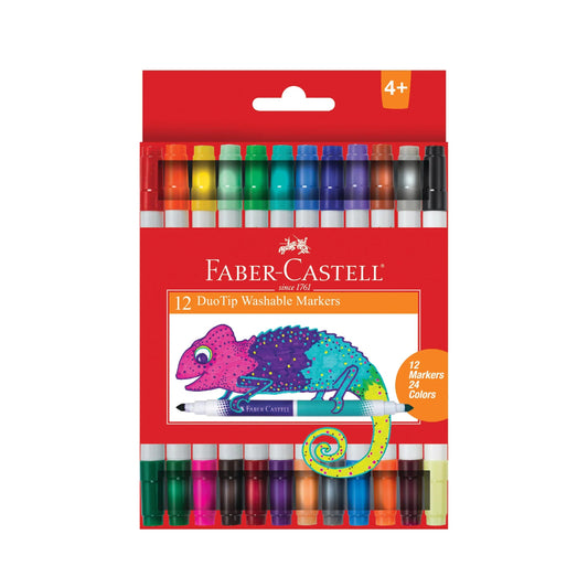 Faber-Castell DuoTip markers packaging on a white background.