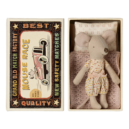 Maileg Little Sister Mouse in Matchbox