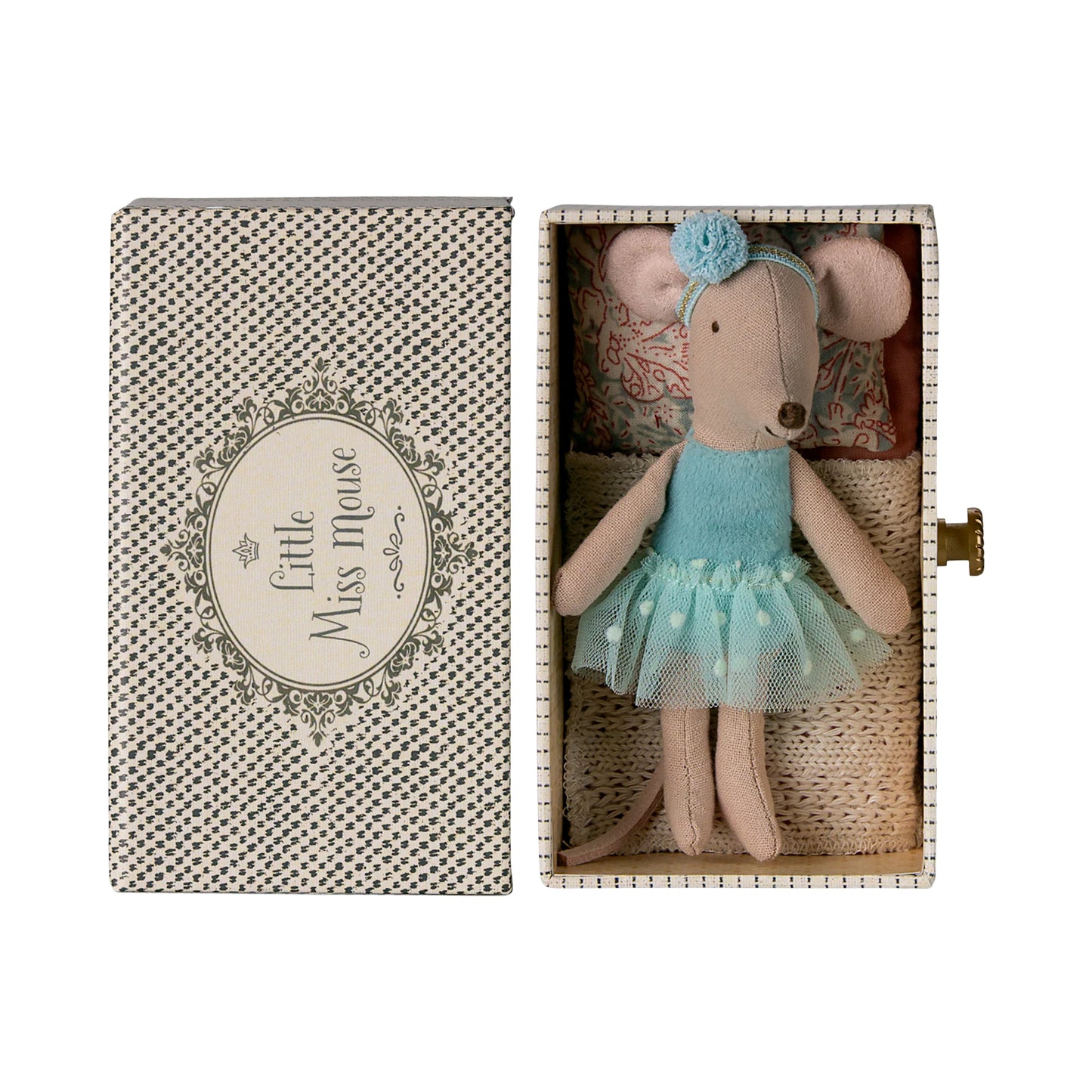 Maileg Little Sister Dance Mouse in Daybed