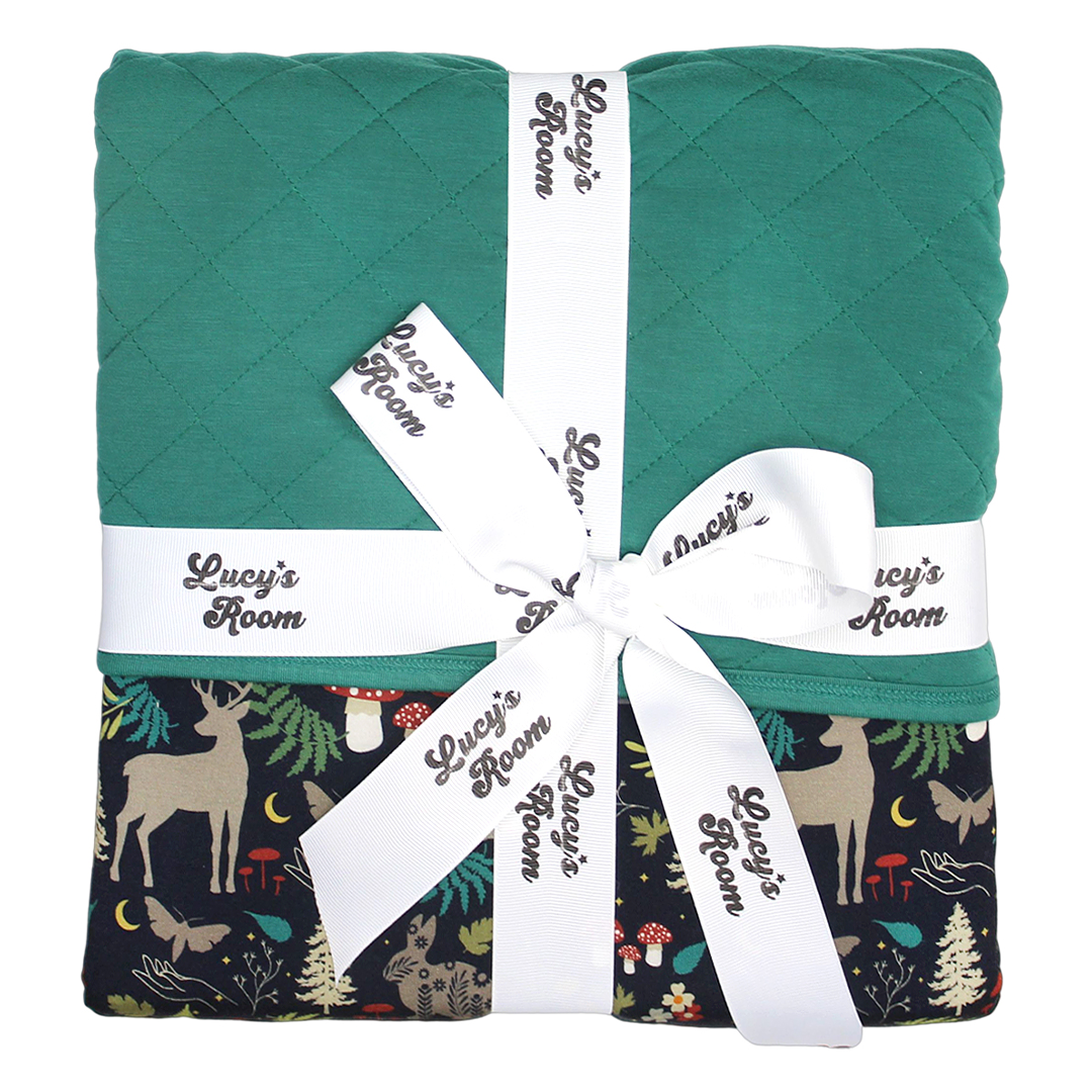 Lucy s Room Night Forest Twin Size Bamboo Quilt Emerson and Friends