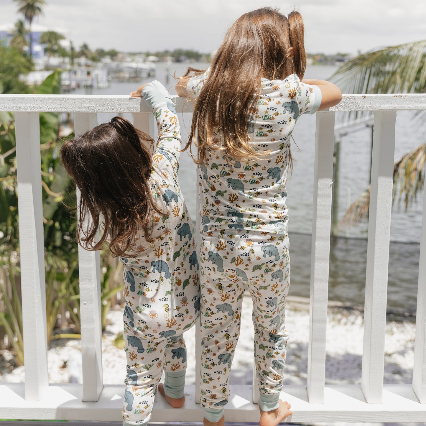Manatee Bamboo Convertible Footie Romper