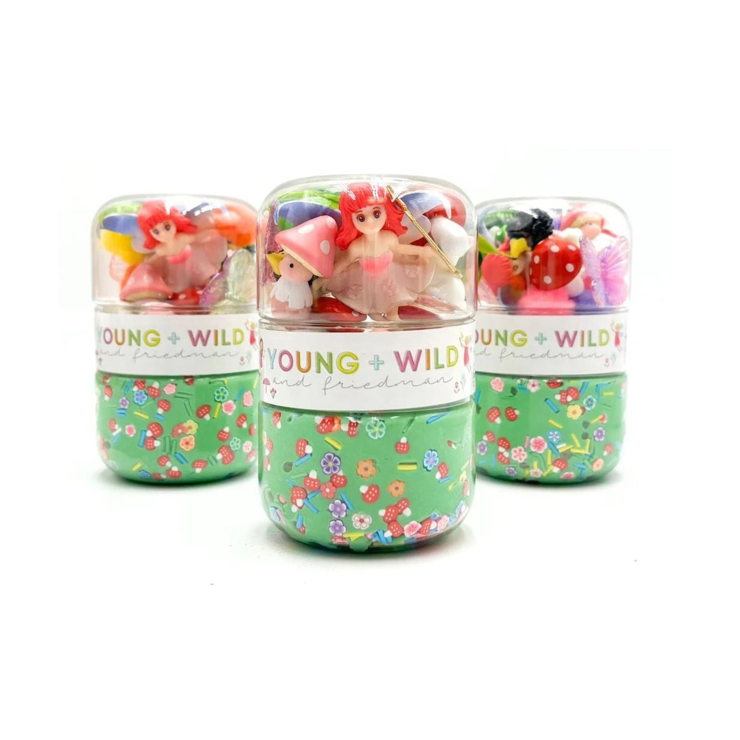 Young + Wild & Friedman - Fairy Grab & Go Sensory Dough Jar
