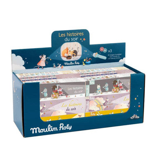 a display box with 18 storytime flashlights inside