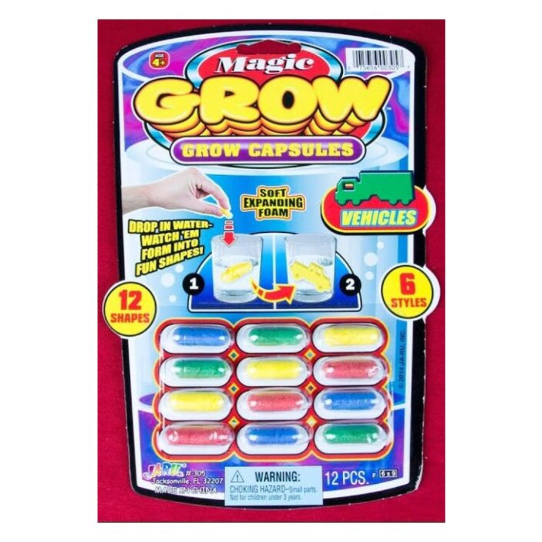 Packaging of Magic Grow Grow Capsules with colorful capsules on a white background