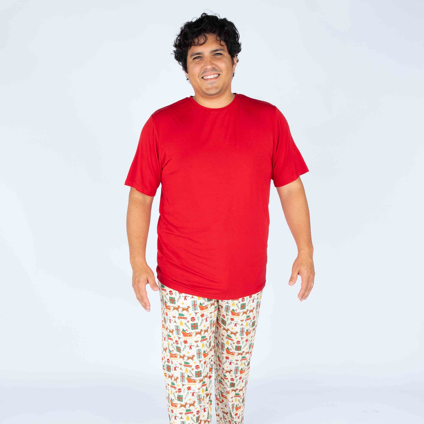 Vintage Christmas Bamboo Relaxed Lounge Pajama Pants