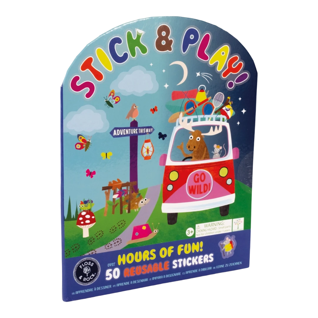 On the road adventure board reusable sticker book
