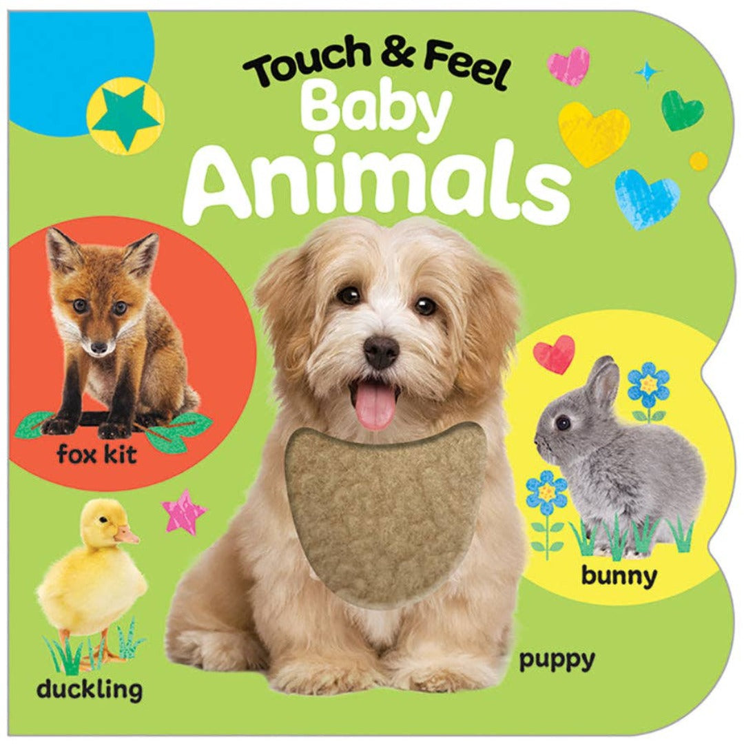 Green board book with multi-colored animals