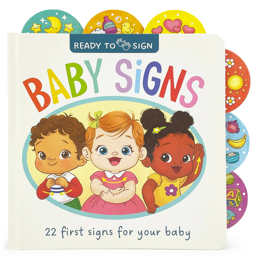 hardcover book that teaches 22 first signs to your baby
