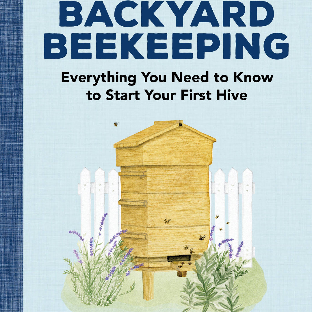 a book about beekeeping with an image of a beehive on the cover