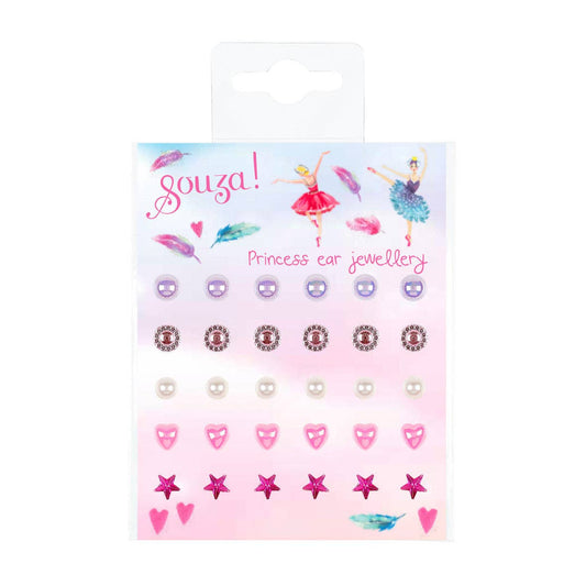 ballerina themed stick on earrings