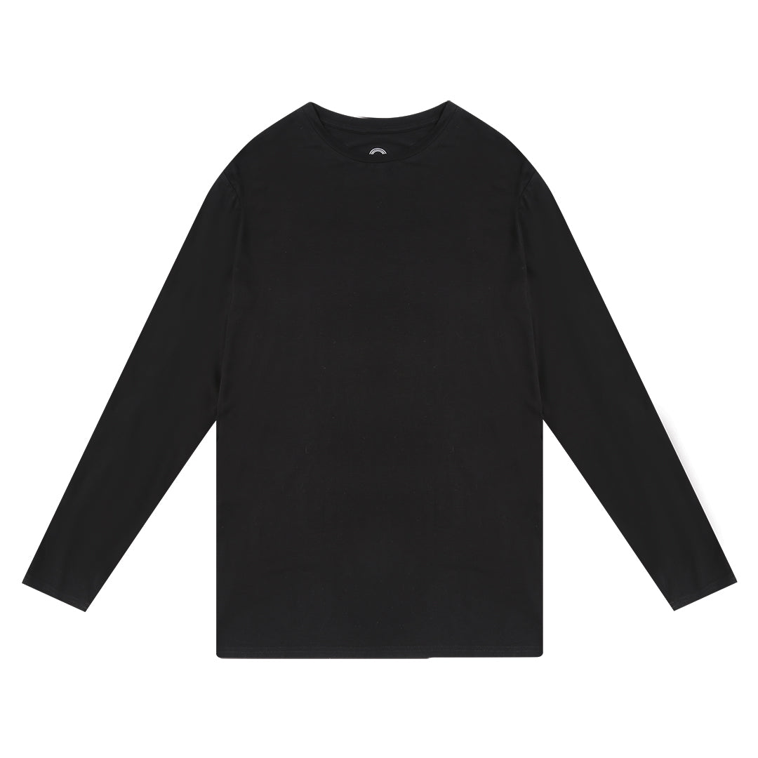 the black long sleeved t-shirt.