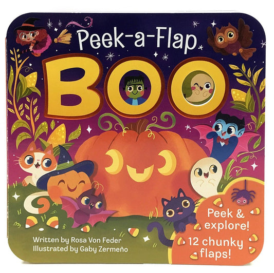 Peek-a-flap BOO hardcover Halloween book cover
