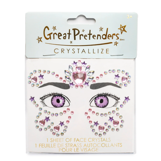 face crystals in the shape of a butterfly