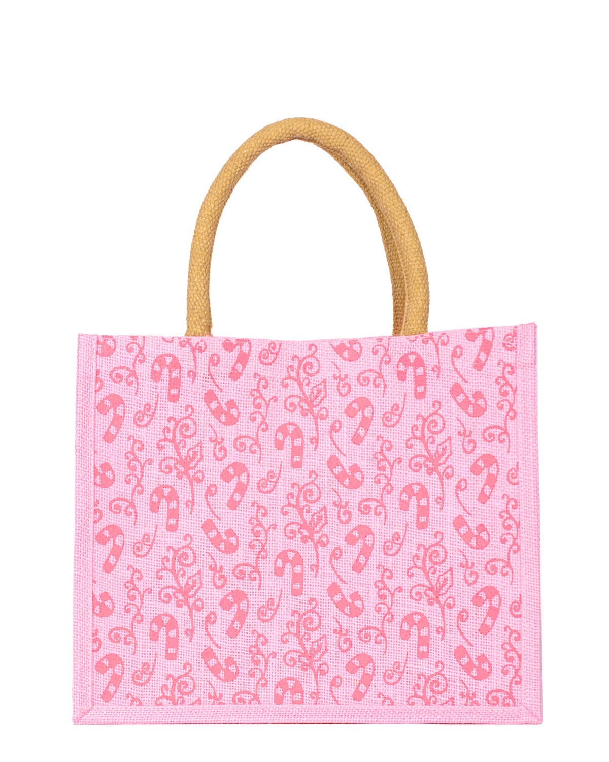 The Royal Standard - Candy Cane Wonders Gift Tote Light Pink/Red 12x10x8