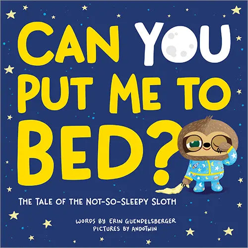 dark blue book cover with a sleepy sloth on the front