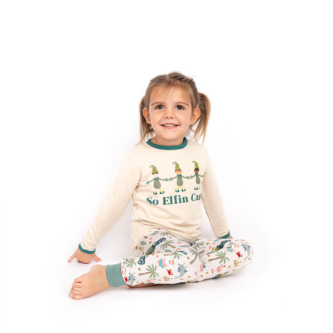 So Elfin Cute Christmas Viscose Bamboo Terry Ringer Kids Tee Shirt