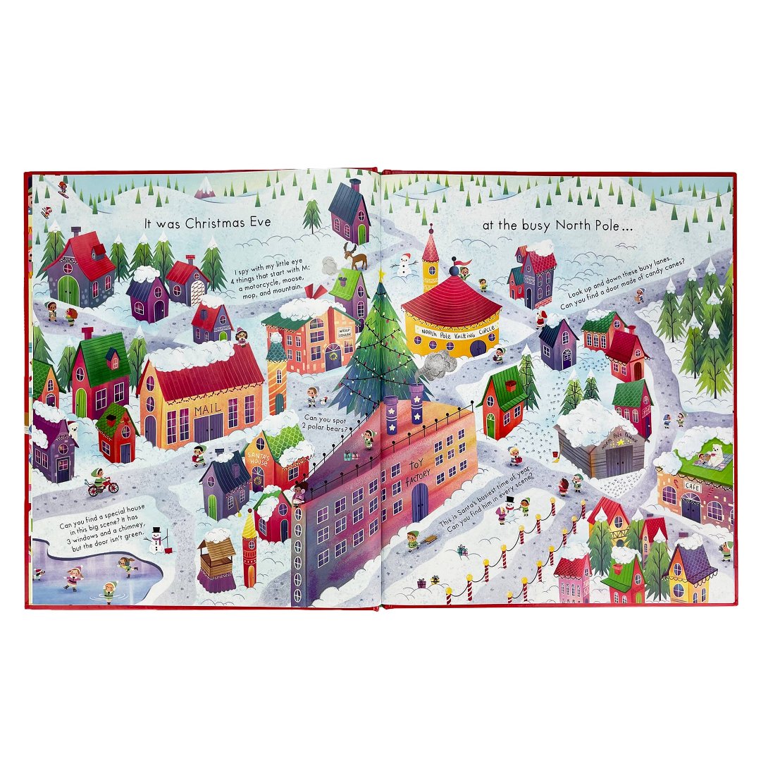 page in the book at the north pole on christmas eve
