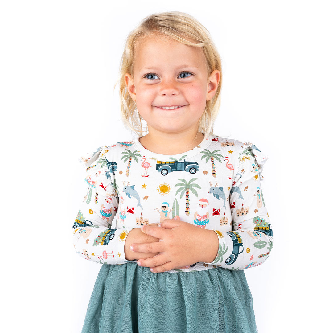 Coastal Christmas Tulle Twirl Dress