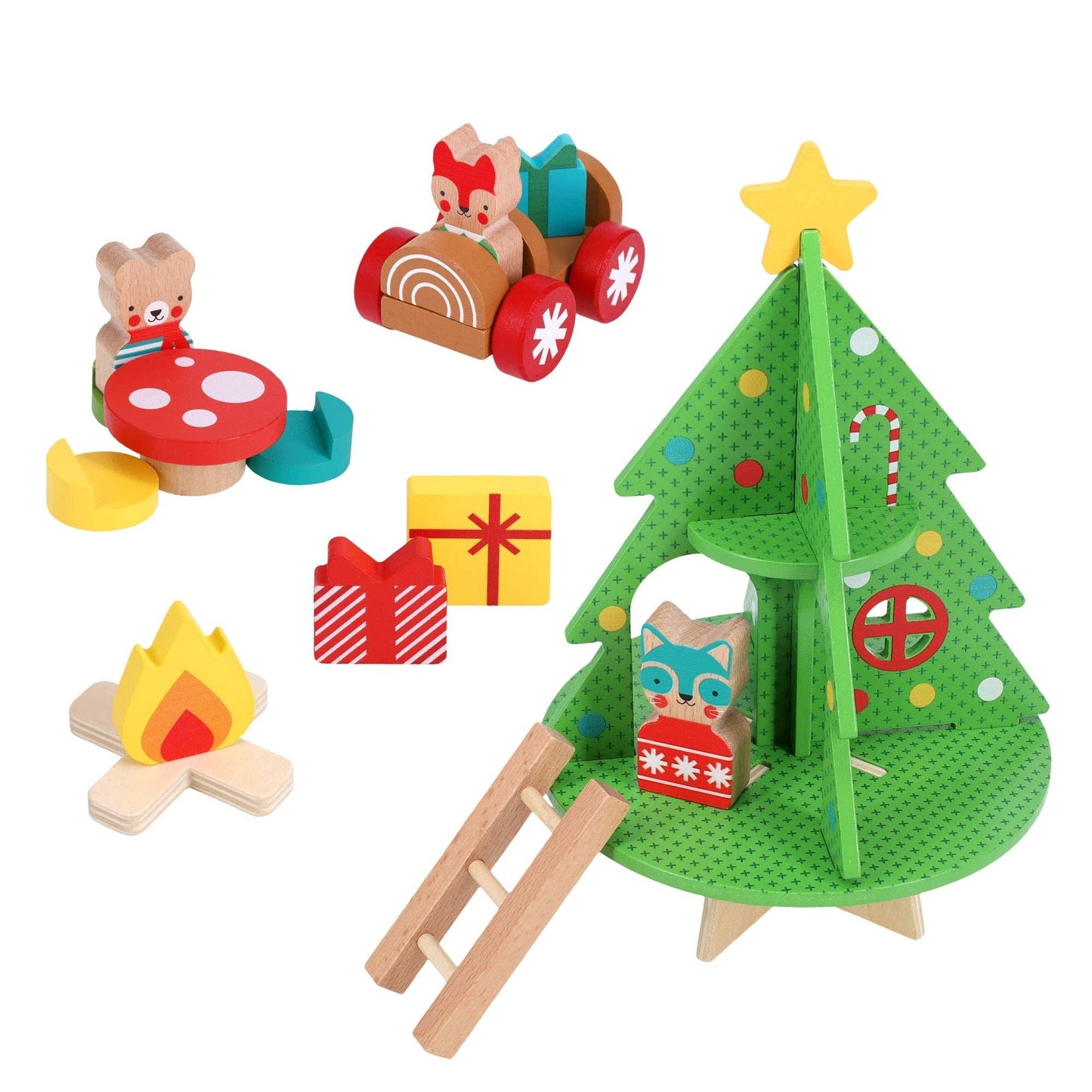 Chronicle Books - Christmas Treehouse Wooden Play Set