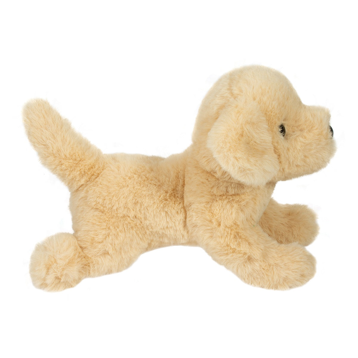 Plush toy dog on a white background