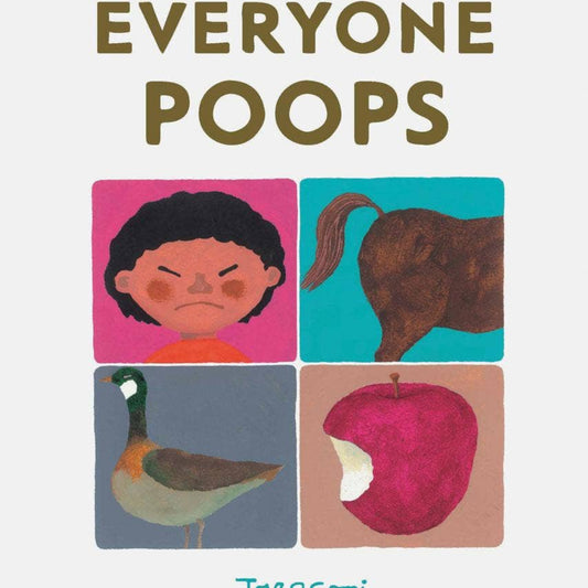 Book cover of 'Everyone Poops' with illustrations and text