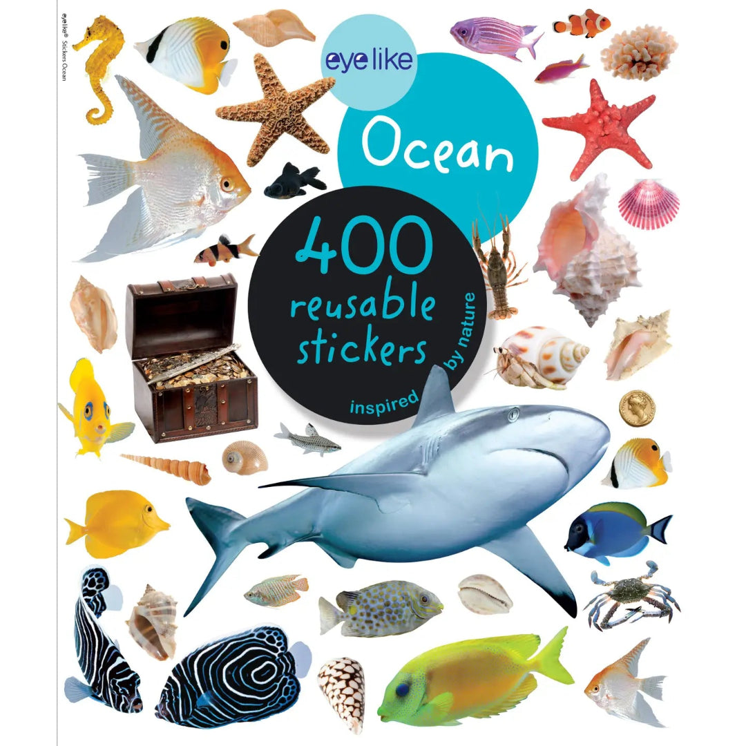 ocean themed sticker book with 400 stickers