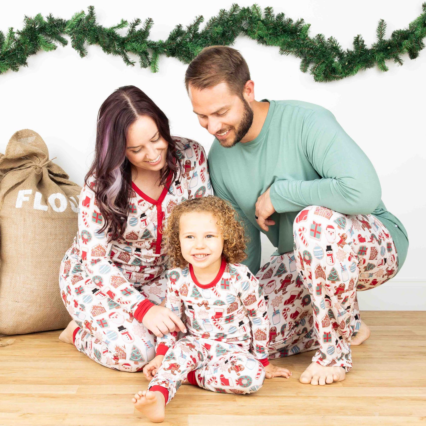 Milk and Cookies Christmas Bamboo Relaxed Lounge Pajama Pants