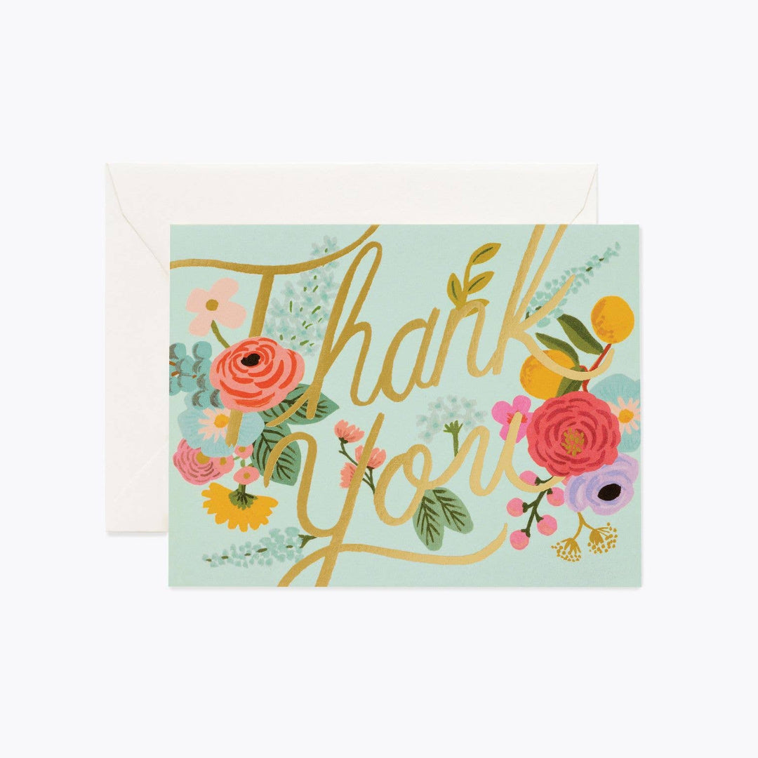 floral thank you card