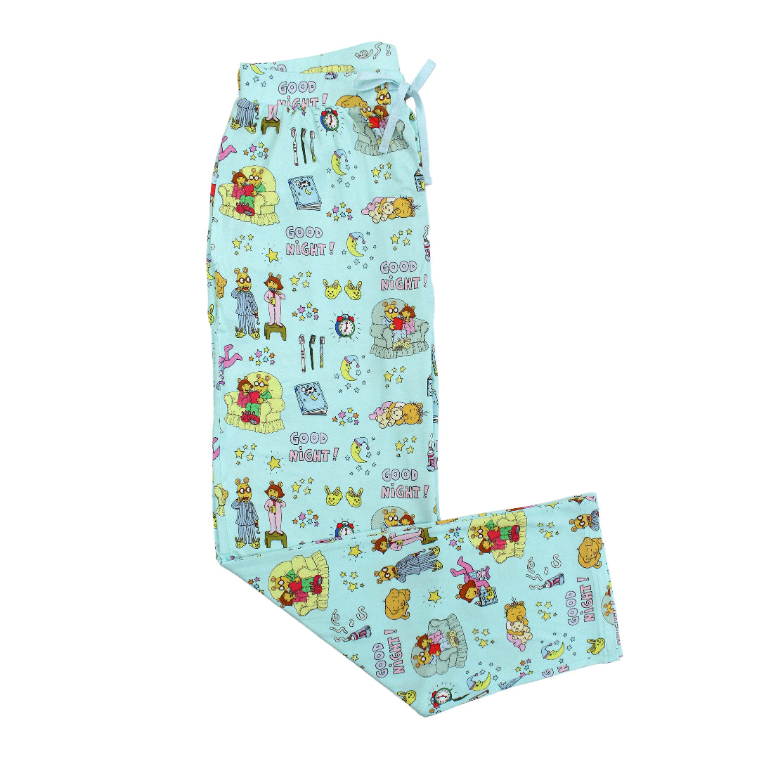 Emerson and Friends Good Night Arthur™ Bamboo Relaxed Lounge Pajama Pants, featuring a nostalgic bedtime-themed print with Arthur and friends, made from ultra-soft bamboo fabric for breathable comfort and relaxation.