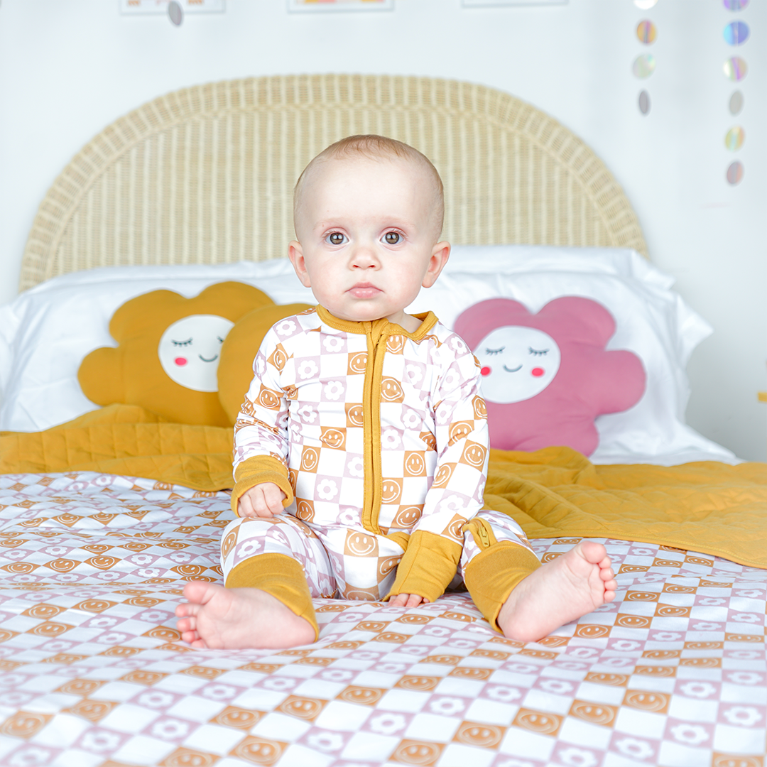 Happy Daze Pink Bamboo Baby Pajama