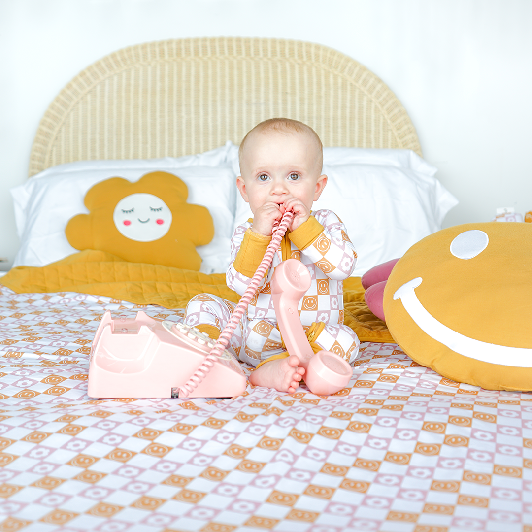 Happy Daze Pink Bamboo Baby Pajama