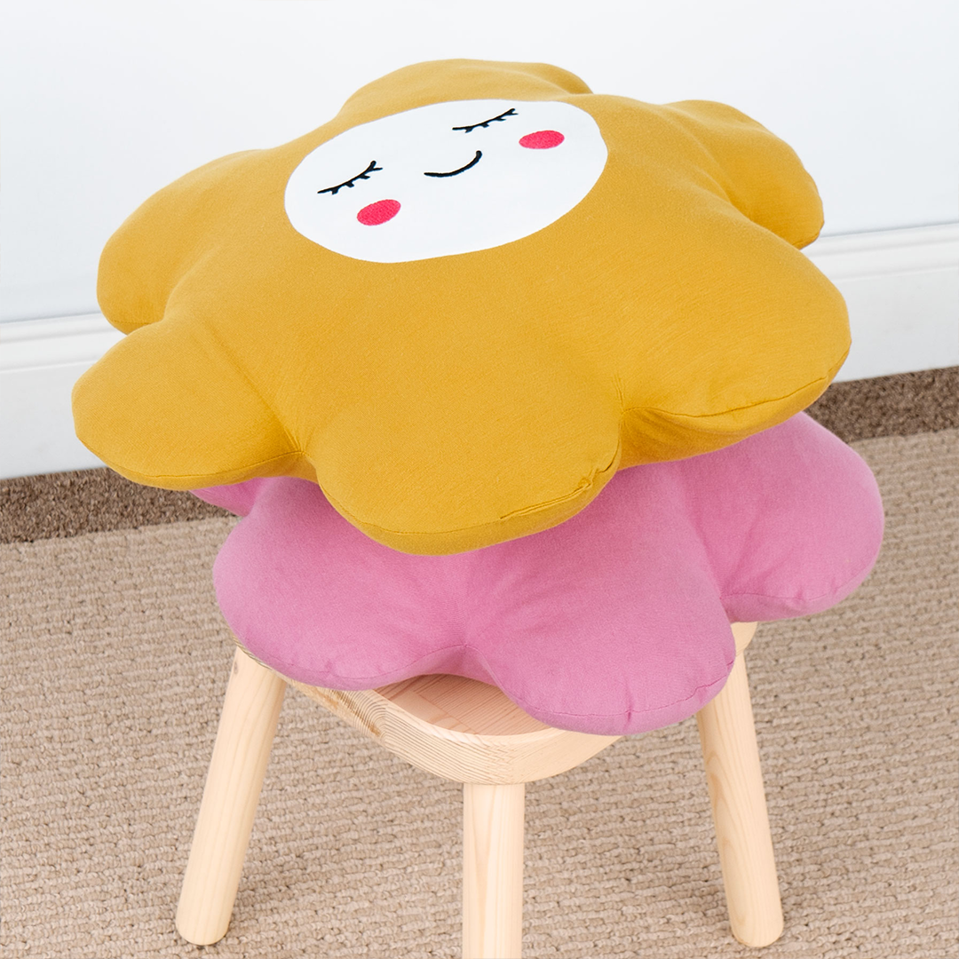 Lucy's Room Yellow Daisy Bamboo Pillow