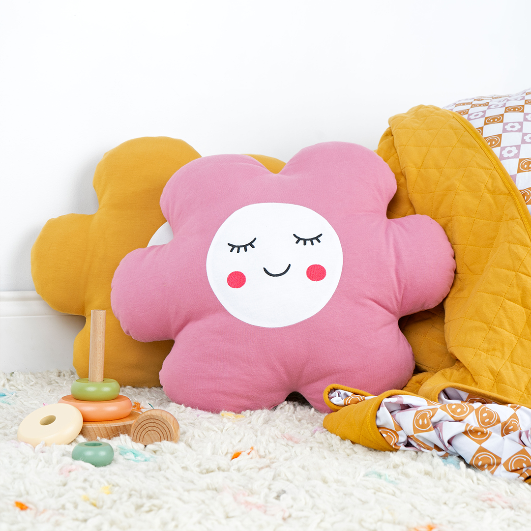 Lucy's Room Pink Daisy Bamboo Pillow