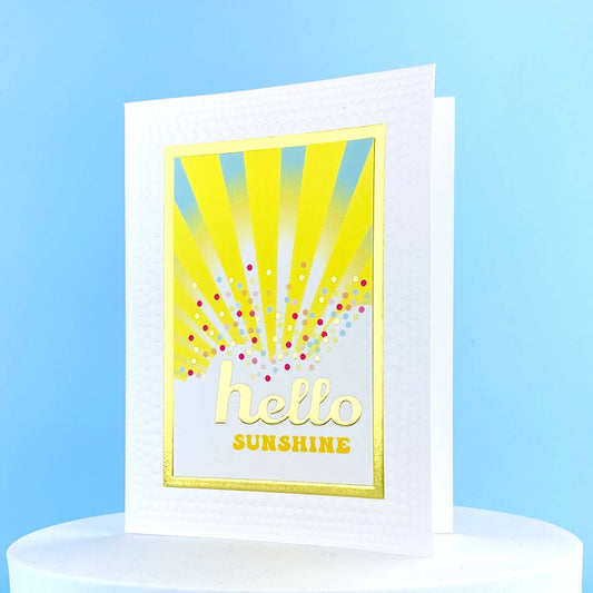 greeting card that says hello sunshine