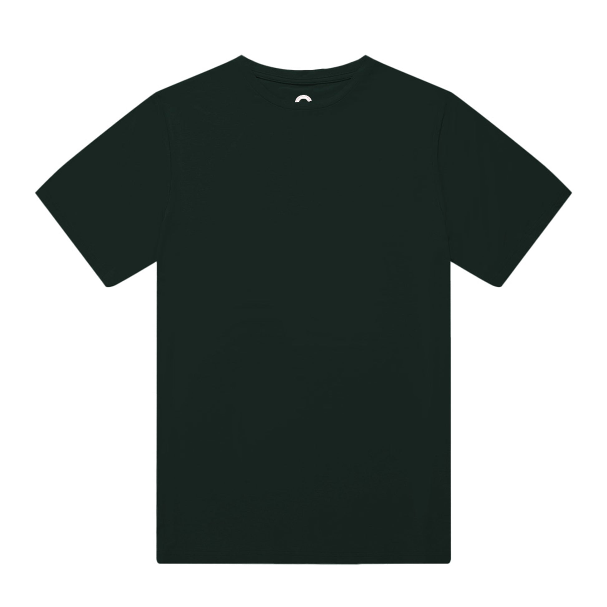 Hunter green Camp Emerson bamboo short sleeve tee flat lay.