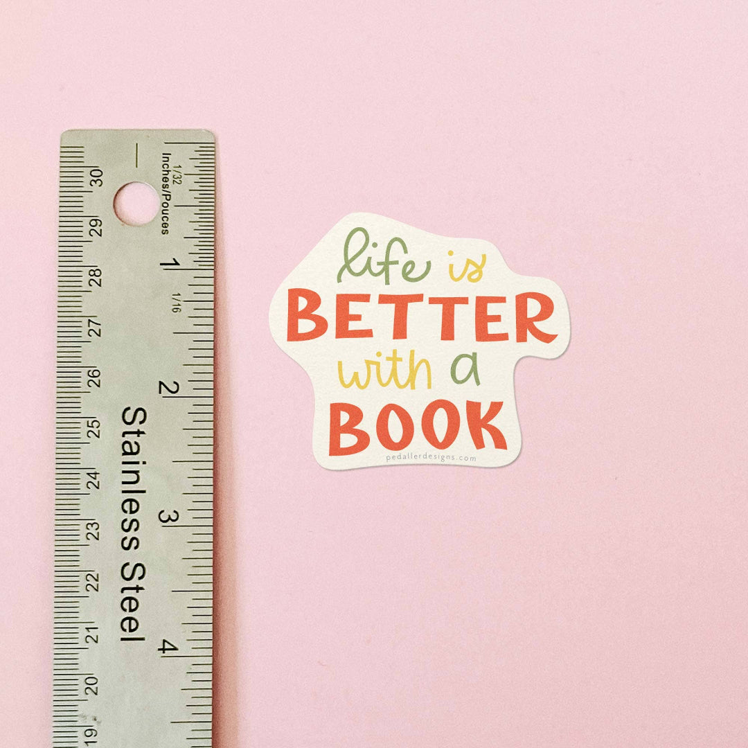 Life is Better Book Lover Vinyl Sticker