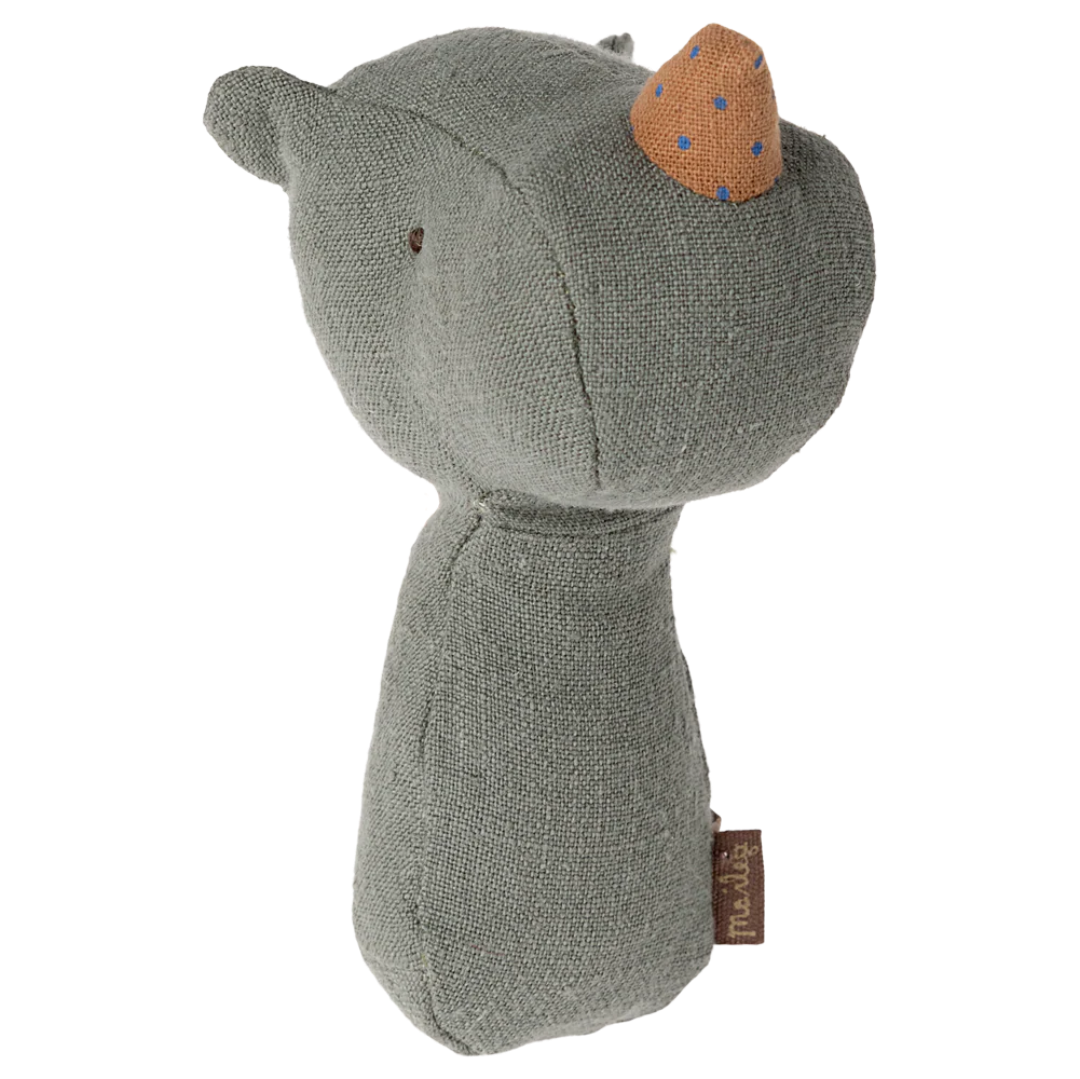 Maileg Rhino Lullaby Friend Rattles - Pine