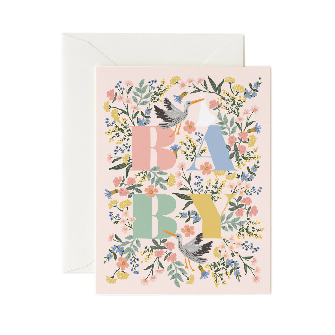 mayfair patterned baby card
