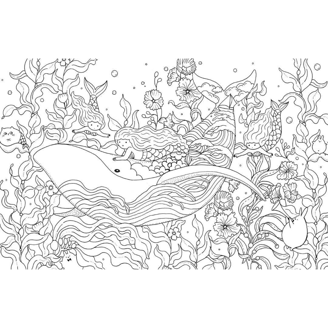 a mermaid coloring book