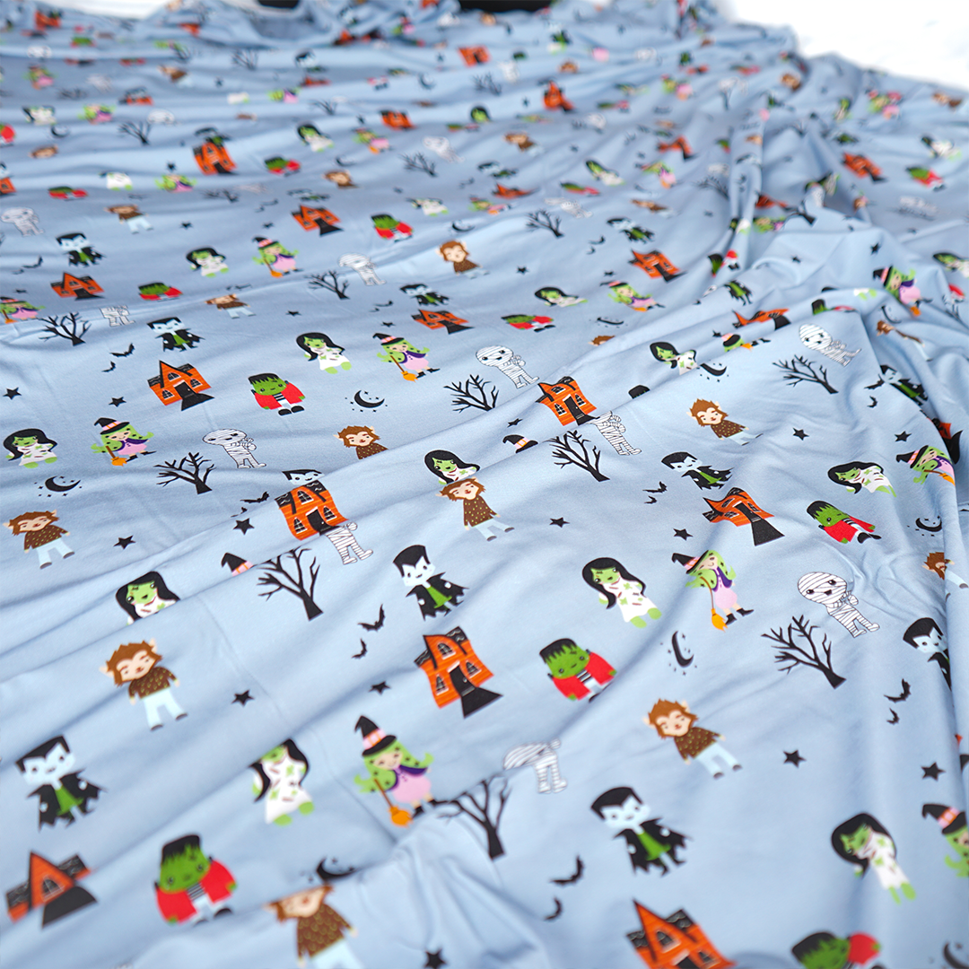 Monster Party Halloween Twin Size Bamboo Blanket