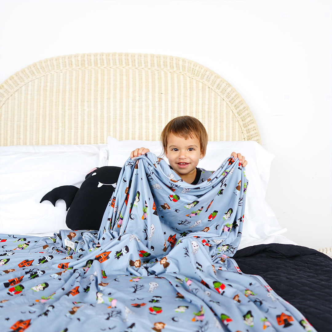 Monster Party Halloween Twin Size Bamboo Blanket